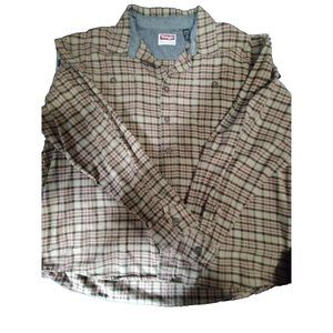 Wrangler Shirt Mens 2XL Red Black Plaid Flannel Premium Quality Shacket‎